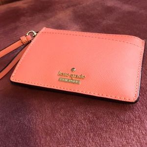 Pink Kate Spade card wristlet